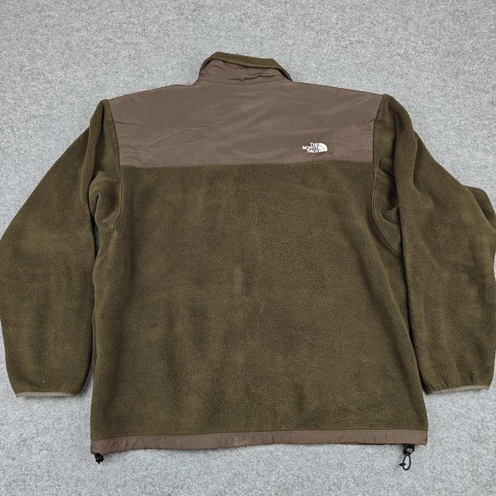 The North Face Jacket Mens 2XL Green Polartec Fleece Zip Pockets Windbreaker - Picture 7 of 12